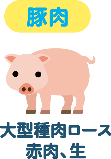 豚肉（大型種肉ロース：赤肉、生）